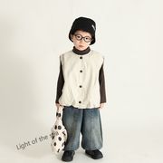 2025新作韓国子供服 ベビー服  キッズ男の子  長袖Ｔシャツ+チョッキ +ズボン分けて販売  80cm-130cm