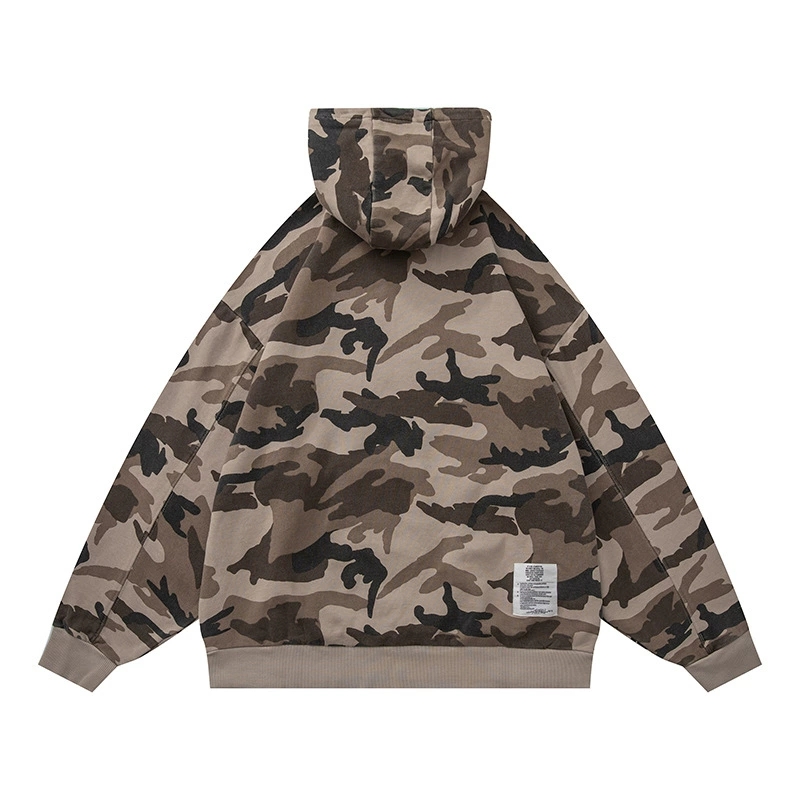 メンズファッション 迷彩柄 パーカー 男女兼用 ストリート系 トップス