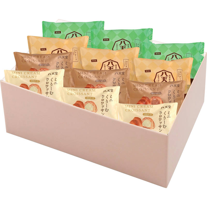 八天堂 ミニくりーむクロワッサン・くりーむメロンパン12個詰合せ htd142【直送品】送料無料