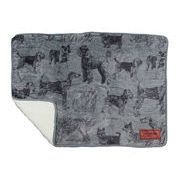 ☆MONO ブランケット DOG グレー S　膝掛け/防寒/秋冬/毛布/タオルケット