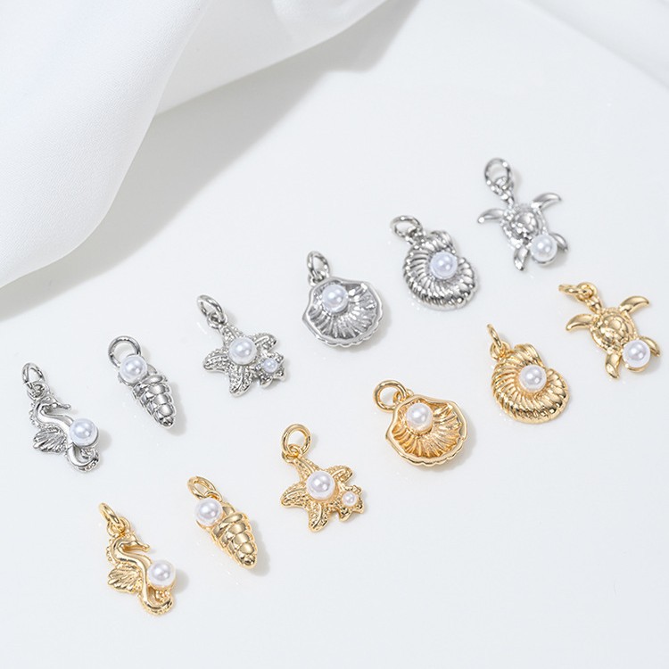 巻き貝 ジュエリーパーツ 手作りパーツ ウミガメ 手芸 ハンドメイド デコパーツ アクセサリーパーツ シェル