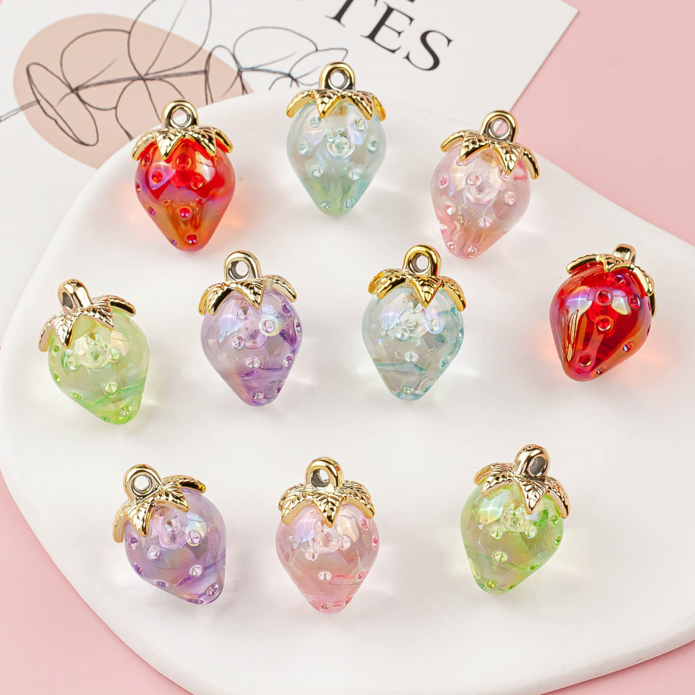 苺 イチゴ アクセサリーパーツ チャーム 手作り材料 diyパーツ ハンドメイド 可愛い