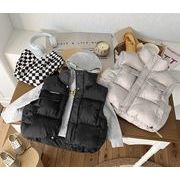 韓国風 キッズベスト スタンドカラー 秋冬 男女兼用  2色  110-150cm