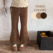 2025秋冬※KUJ☆女の子 コーデュロイフレアパンツ 韓国風レトロ風