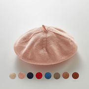 ins 秋冬新作　キッズ　ニットハット　ベレー帽子　カラフル　子ども帽子　可愛い　おしゃれ　選べる8色