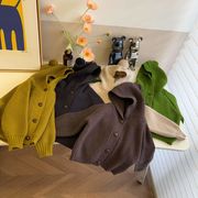 2025秋 キッズ パーカー オープンカーディガン ベビー幼児 男女兼用 5色 90-150cm