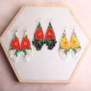 タッセルライスビーズ イヤリング&ピアスM00131