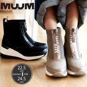 【2025年秋冬新作】スニーカーブーツ レディース 歩きやすい 厚底 きれいめ ハイカット MUUM ムーム