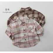 2025秋新品 い韓国風子供服  ワイシャツ ベビー服 キッズ 長袖 トップス80-130cm 2色