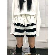 今季マストバイ   気質   おしゃれ   リブ柄  ニット  ショートパンツ