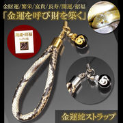 大金運スネークストラップ＜へびの皮お守り付き＞