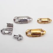 【SUS304ステンレス製】ロック機能付き クラスプ オーバル型　高耐久 留め具 パーツ　アレルギー対応