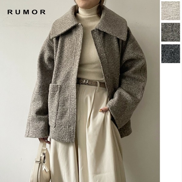 【2025新作予約販売】カールシャギーケープミドルブルゾン