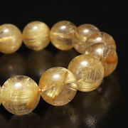 ブレス　タイチンルチルクォーツ＜ブラジル産＞　丸