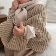 2025秋冬※ニット ポンチョ マント 乳児 ケープ ショール風