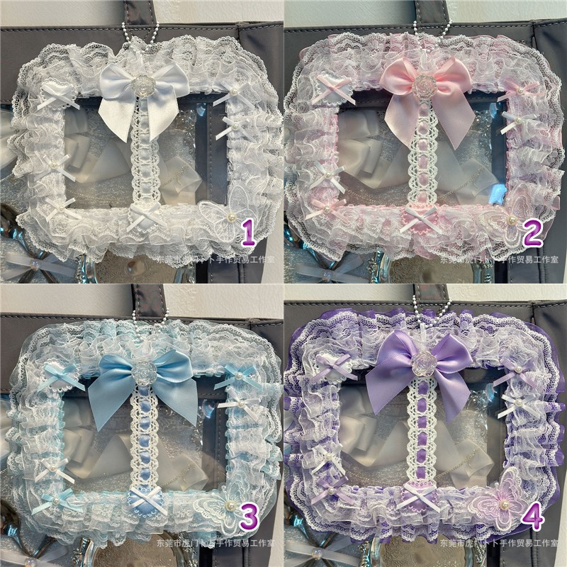 DIY小物 アクセパーツ 痛バッグ 推し活自作グッズ レース リボン カードケース