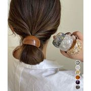 【日本倉庫即納】 ミックスカラーカーブヘアゴムレトロお洒落