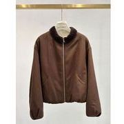 リバーシブル 軽量 ふわふわ ウールライク ジャケット