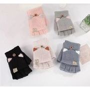 キッズ 手袋 ミトン 女の子 子供  グローブ 手ぶくろ 子ども 防寒 裏起毛 LF