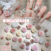 ネイルパーツ 3D 薔薇 ローズフラワー おしゃれ ジェルネイル セルフネイル ハンドメイド DIYパーツ