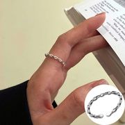 チェーンシルバー指輪 くさり リング S925 シルバーアクセサリー アレルギー対応 調整可能 おしゃれ 上品