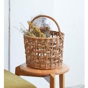 【BASKET】ループ編みラウンドバスケット THE AROROG / アラログ