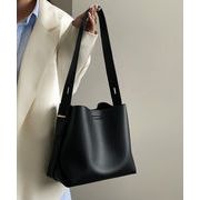 【日本倉庫即納】 ショルダーバッグ 黒 無地 トートバッグ