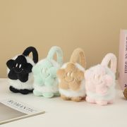 星柄 子供 耳あて 調整可能 ボア 防寒 かわいい