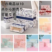 高級感 レトロ柄手提げ袋 ギフト用 ロゴ印刷対応  7色