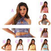 ヒップホップ ダンスウェア お目立ち度満点!メタリックチョッキ/ホットチョッキ セクシーチョッキ