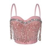 ヒップホップチョッキ ダンスウェア ステージ HIPHOP 舞台衣装 ホルターストラップチョッキ ブラジャー