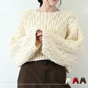 □　期間限定特価　□チャンキースラブニット　クロップド　プルオーバー(32994)
