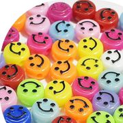 アクリルビーズ　アクセサリーパーツ　約500ｇ入り(大体1600個前後)　スマイル 海外倉庫発送