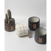 店長推薦 INSスタイル コンクリート製ポット レトロカラーリング シンプルデザイン 水はけ良好 緑植物用