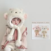 子供帽子　キッズ帽子　マフラー　ふわふわ　可愛い　韓国キッズハット