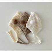 INS冬新品  ベビー用　キッズ　ニット帽子　保温帽子 子供用 ハット
