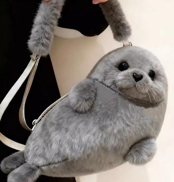 リュック ぬいぐるみ  ふわふわ リアル 動物 アニマル ドッグ バッグ インパクト