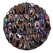 ステッカー 黒猫 ステンドグラス柄ステッカー 絵柄ランダム 50枚セット