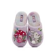 キッズもこもこスリッパ ウサギ 可愛い防寒 静音 滑り止め 洗える冬用室内履き