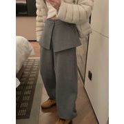 2025年INS 秋冬新作  気質   おしゃれ    韓国風   ネウォーム  加厚   ワイドレッグ