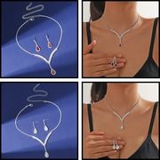 ネックレスイヤリングセット&ネックレスピアスセットE90092