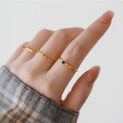 サージカルステンレスジルコニア指輪　リング　アクセサリー　18kコーティング　INS　金属アレルギー対応
