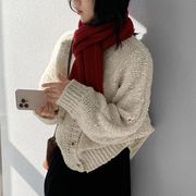 UQ0441トップス レディース セーター ニット カットソー 4色 長袖 韓国風 2025秋冬新作