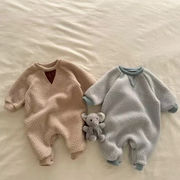 2025秋冬※スロンパース 裏起毛 防寒 クルーネックカバーオール 男女兼用