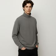 PQ05757 2025年秋冬新作 ハーフタートルネック インナー メンズ 長袖 Tシャツ 無地 トップス