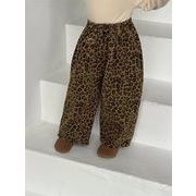 2026新作　秋冬　子供服　裏起毛　ロングパンツ　厚手　ヒョウ柄　長ズボン　90cm～140cm