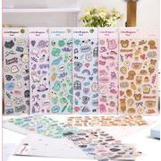 手帳素材装飾　3D　貼り付けパーツぷくぷく立体シール　携帯装飾品　エポキシステッカー