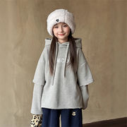 2025秋冬※MXW☆裏起毛 フード付き スウェット 英字プリント トップス 男女兼用