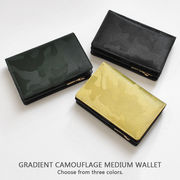 牛革グラデーション迷彩加工ミドルウォレット/折財布 No.3241 ３色展開