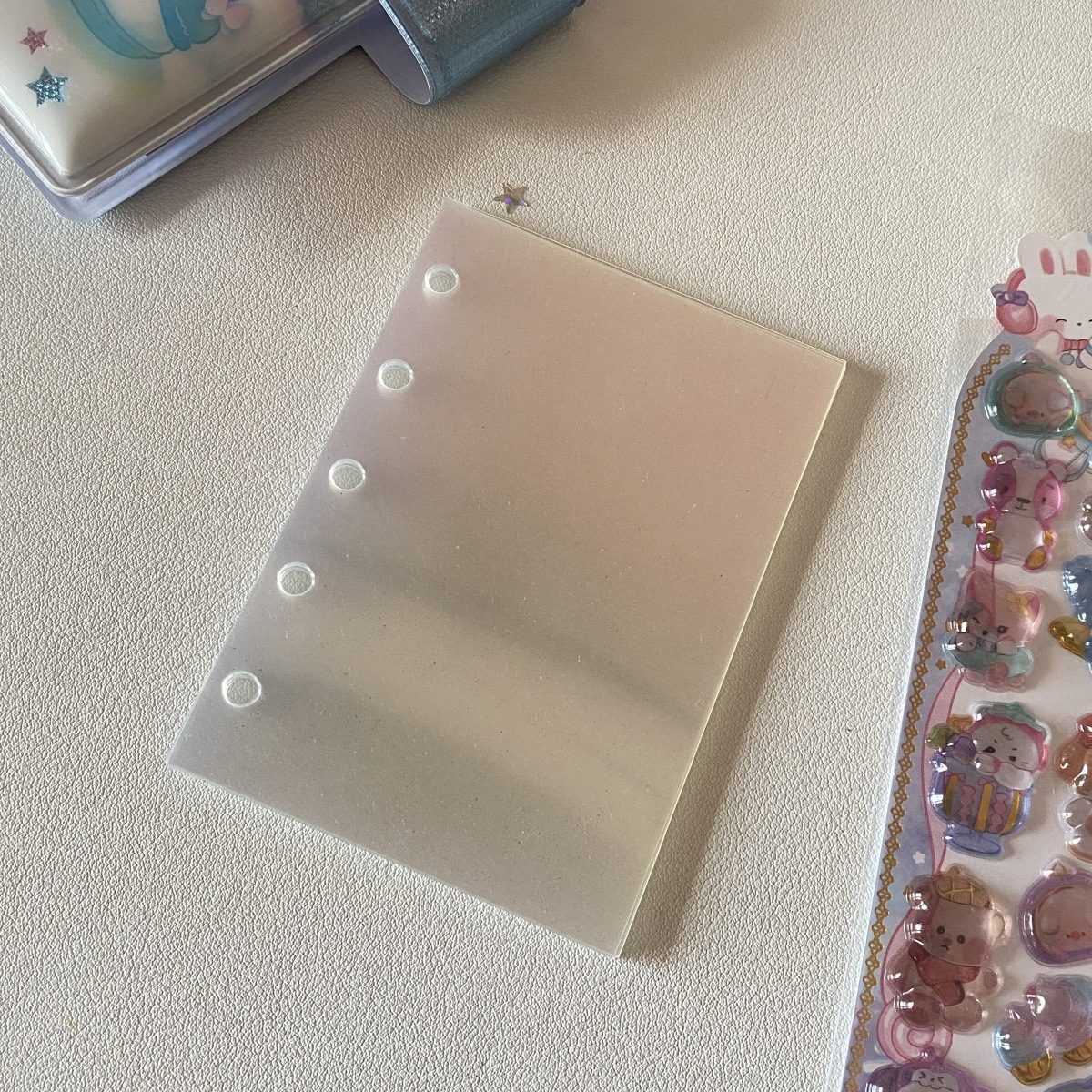 文具透明PVCリシールを繰り返し貼って剥せるシール帳　シールブック